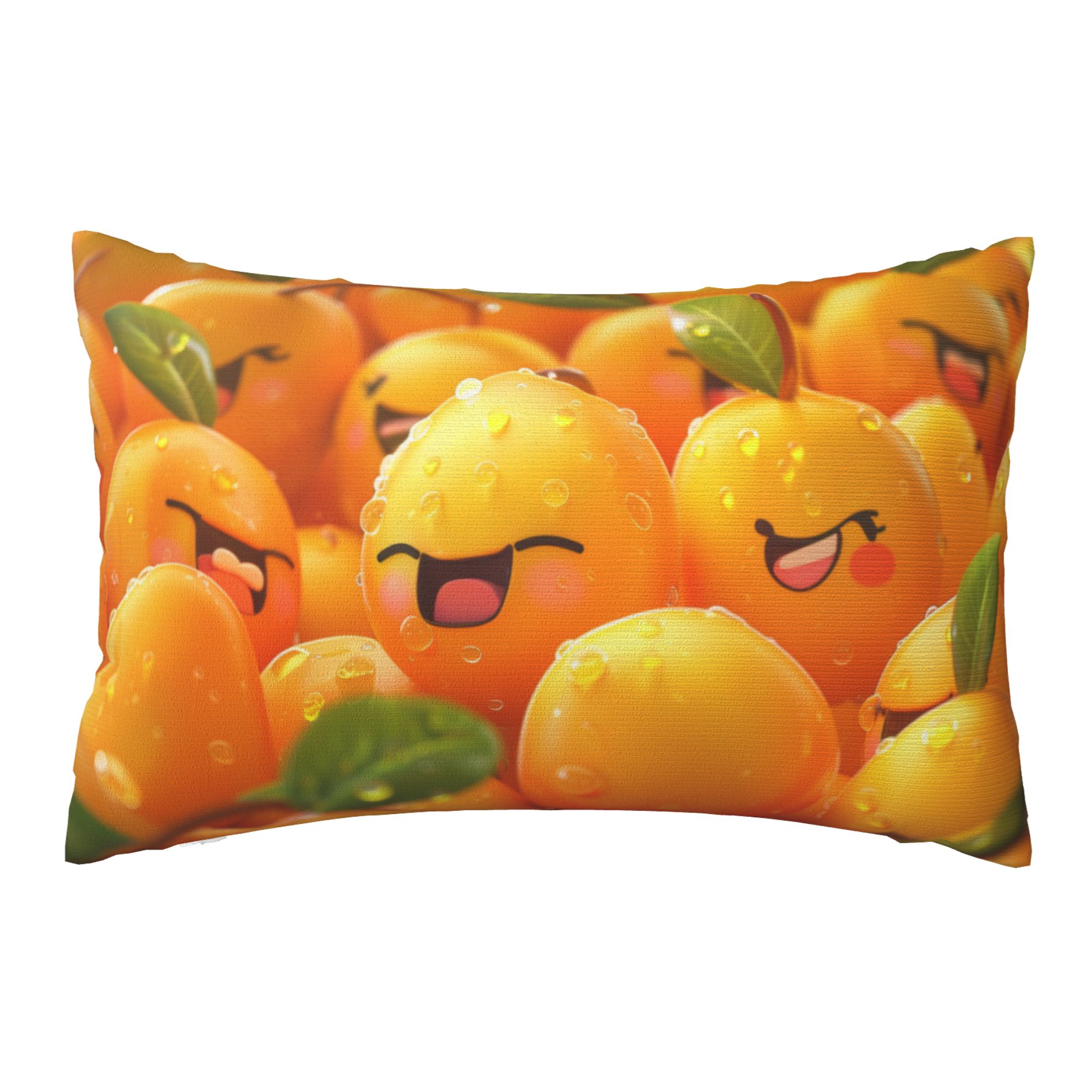 Cute Cartoon Fruit Smiley Face Pillowcase