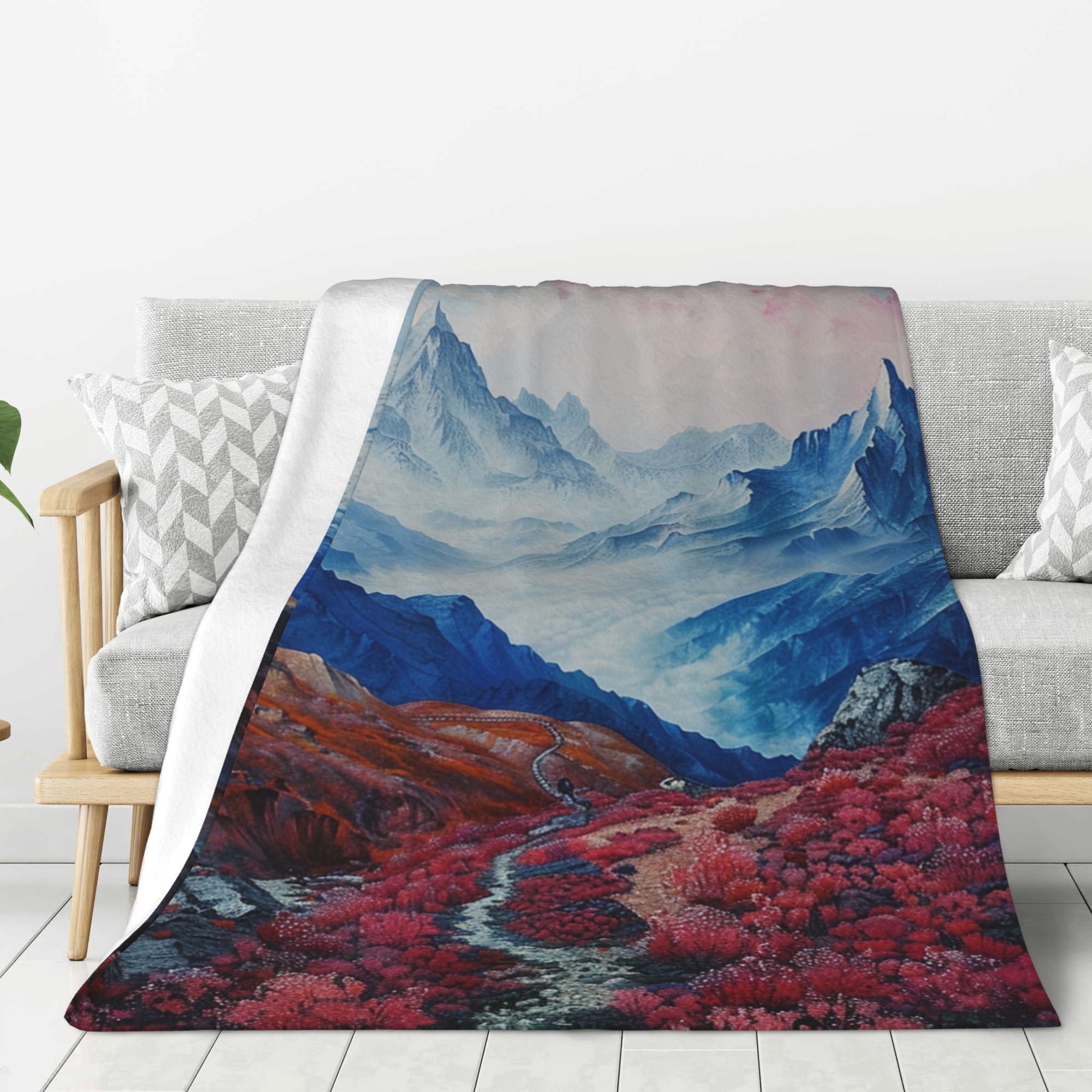 Autumn Mountain Scenery Decorative Tapestry