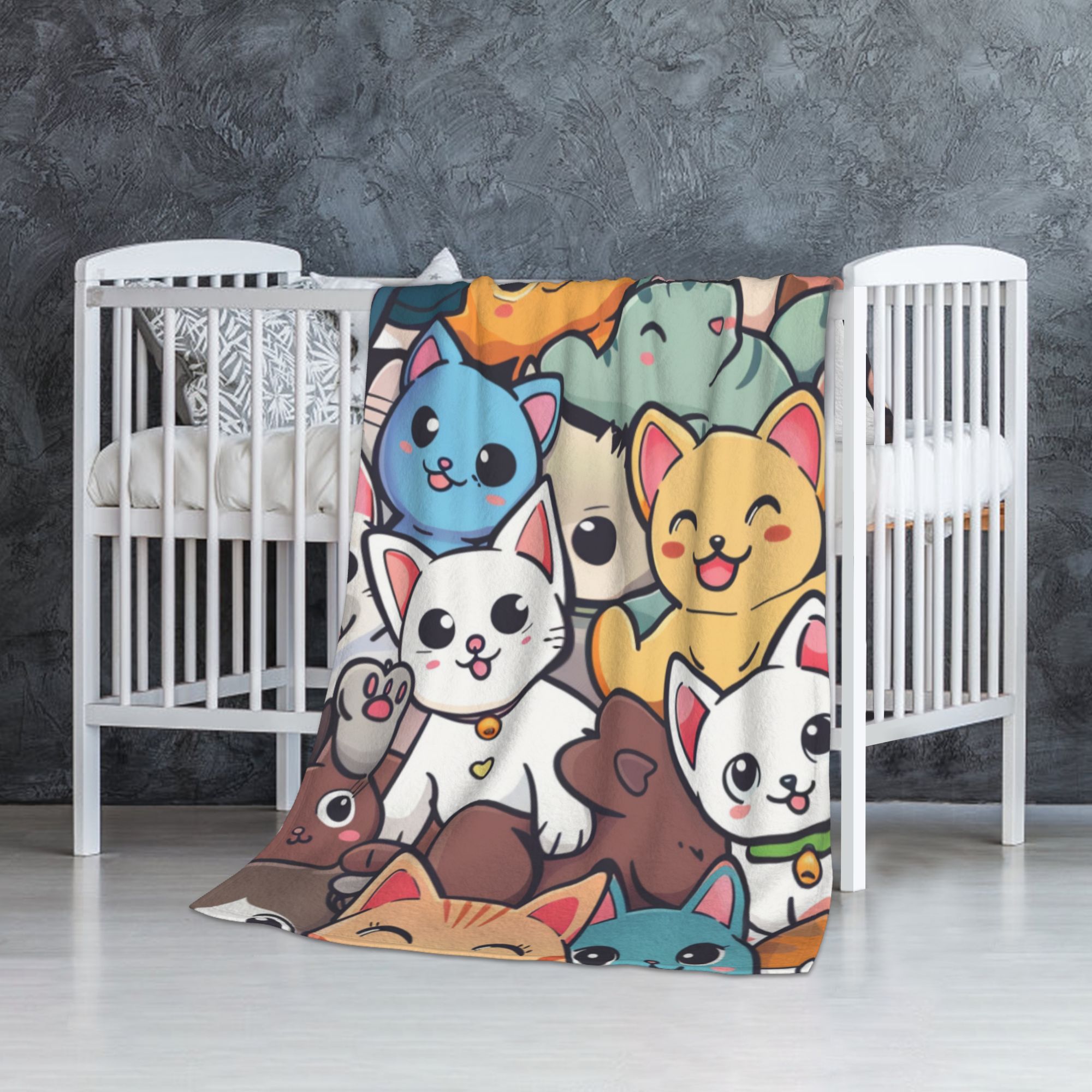 cute-cartoon-cat-pattern-blanket