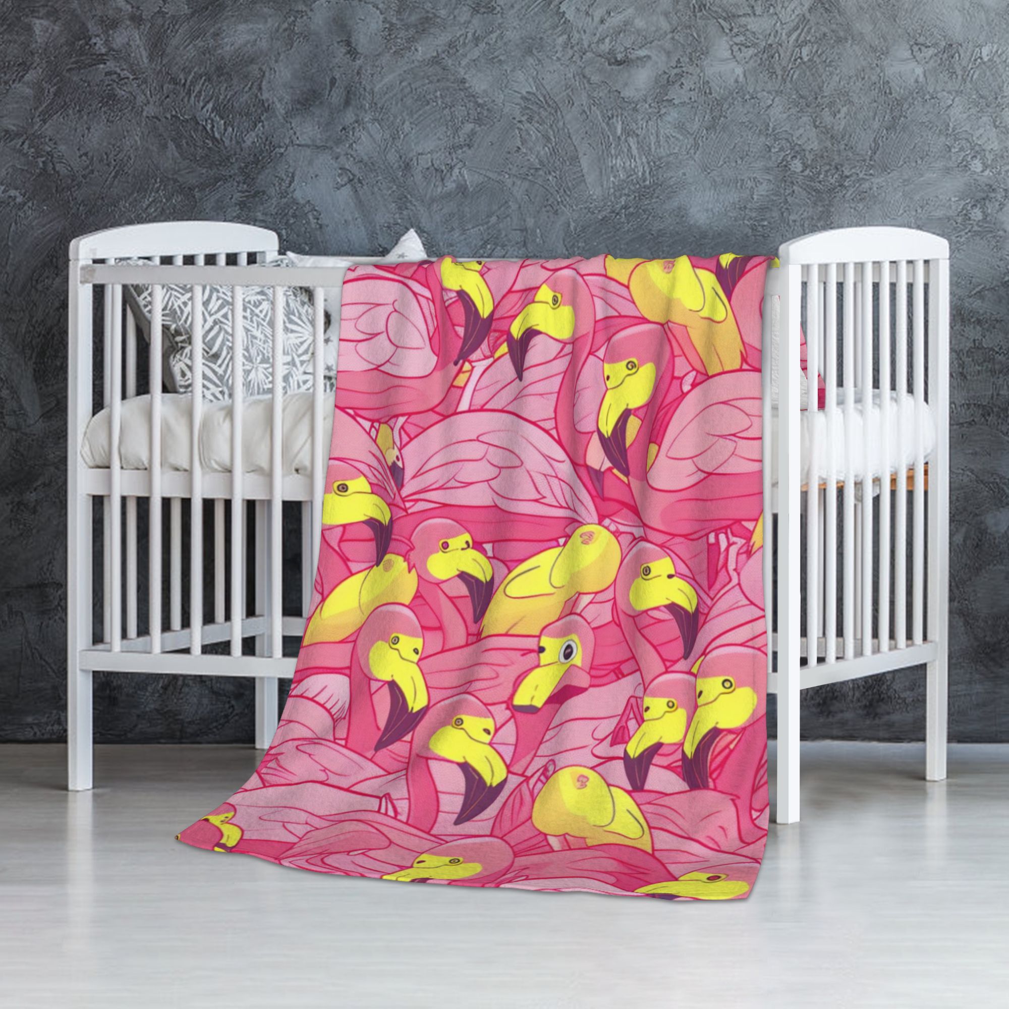 Cartoon Flamingo Blanket