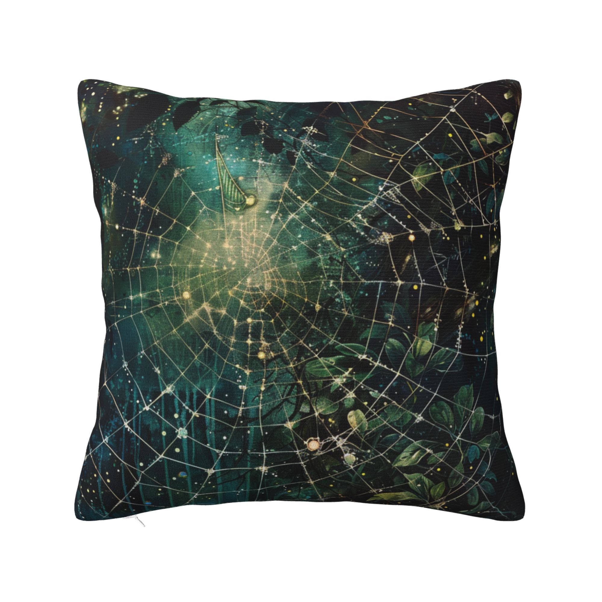 Mystic Starry Sky Spider Web Decorative Pillowcase