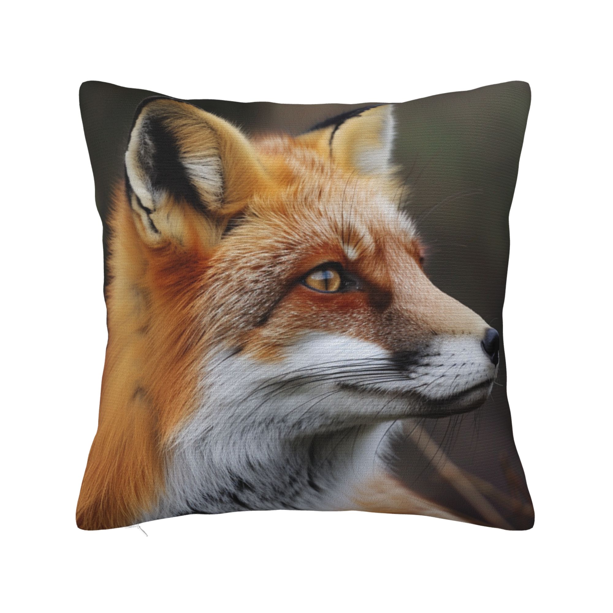 Square Fox Pattern Throw Pillow Cover